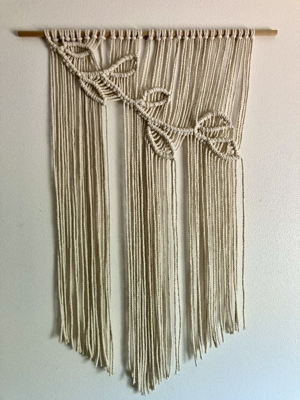 Handmade Leafy Branch Macrame Wall Hanging Tapestry